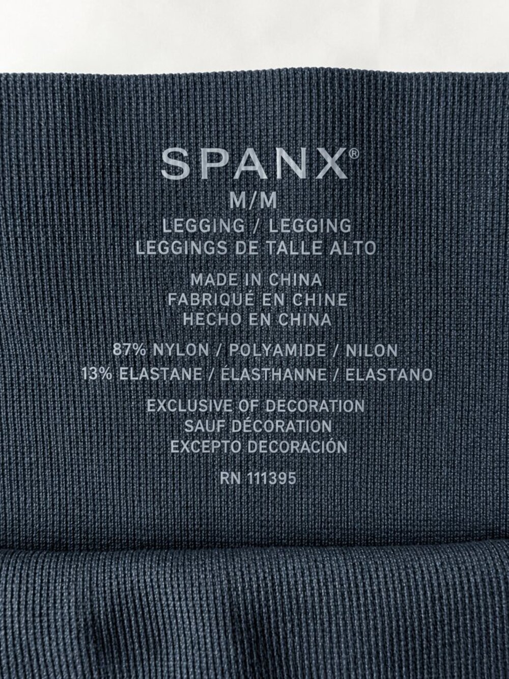 SPANX Look At Me Now Seamless High Rise Shaping Leggings Blue Camo Medium - Picture 2 of 6